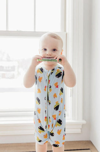 Boy's Shortie Romper - Let's Give Em Something to Guac About Baby One-Pieces Kiki and Lulu Size: 9-12 Months