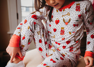 Kiki and Lulu Long Sleeve Pajama Set - Valentines Hearts
