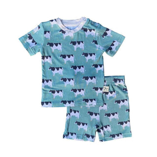 Boys Pajamas, Short Sleeve - Pajama Set Boys - Cows Baby & Toddler Sleepwear Kozi and Co. Size: 2T