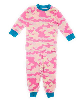Kozi and Co Long Sleeve Girl's Pajama Set, Pink Camo