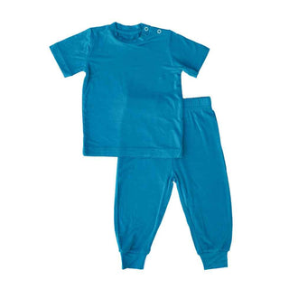 Kozi and Co Short Sleeve Pajama Set, Aqua