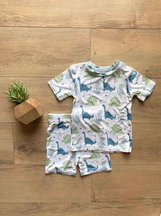 Short Sleeve Pajama Set with Shorts, Dinos Baby & Toddler Sleepwear Kozi and Co. Size: 12-18 Months