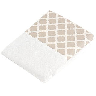 Kushies Ben & Noa Cotton Percale Changing Pad Cover - Linen Lattice