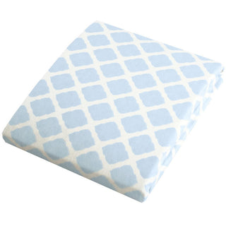 Kushies Cotton Flannel Bassinet Sheet - Blue Lattice