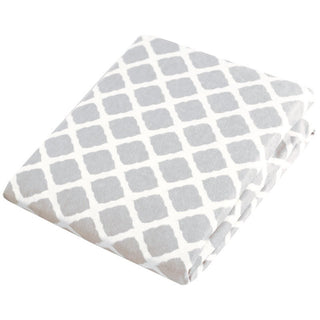 Kushies Cotton Flannel Bassinet Sheet - Grey Lattice