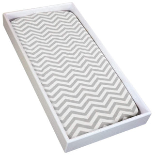 Kushies Cotton Flannel Changing Pad Cover, Grey Chevron - One Size