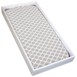 Kushies Cotton Flannel Changing Pad Cover, Grey Lattice - One Size