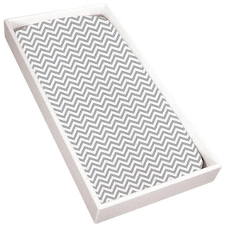 Kushies Cotton Terry Changing Pad Cover, Grey Chevron - One Size