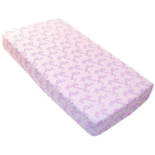Kushies Girl's Ben & Noa Cotton Percale Crib Sheet - Pink Butterfly