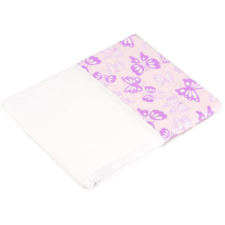 Kushies Girl's Ben & Noa Cotton Percale Crib Skirt - Pink Butterfly