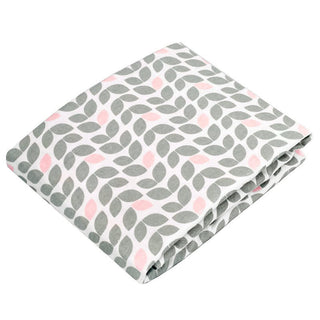 Kushies Girls Cotton Flannel Changing Pad Cover, Grey Petal - One Size