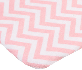 Kushies Girls Cotton Terry Changing Pad Cover, Pink Chevron - One Size
