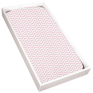 Kushies Girls Cotton Terry Changing Pad Cover, Pink Chevron - One Size