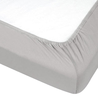 Kushies Solid Ben & Noa Cotton Percale Crib Sheet - Grey