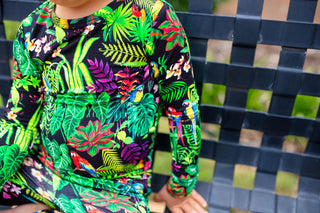 Muse Threads Boy's Long Sleeve Pajama Set - Macaw Jungle