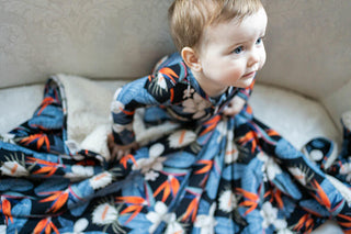 Muse Threads Footie Pajamas with Zipper - Cool Tropics