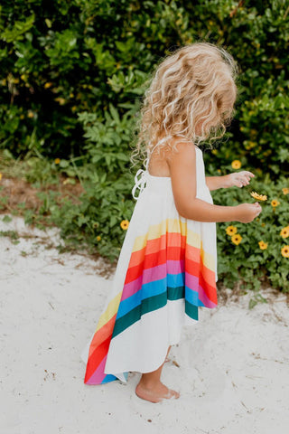 Oopsie Daisy Girl's Hi-Lo Dress - Vivid Rainbow