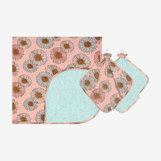 Posh Peanut Baby Girls Double-Sided Patoo and Lovey Blanket Set, Millie Floral - One Size