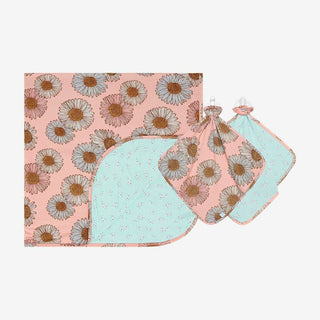 Posh Peanut Baby Girls Plush Patoo Blanket, Millie Floral - One Size