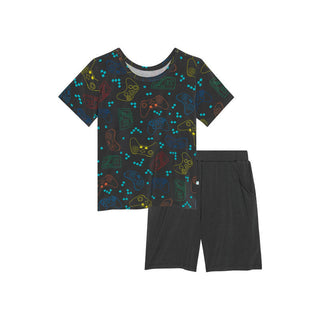 Posh Peanut Boy's Bamboo Short Sleeve T-Shirt & Short Outfit Set - Posh Player One 