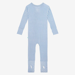 Boy's Bamboo Convertible Footie Romper - Harrison Posh Peanut Size: Newborn
