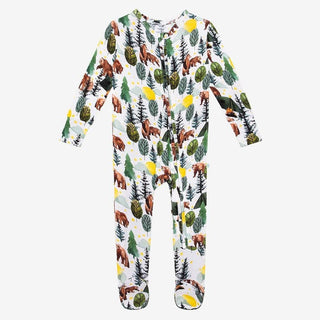 Boy's Footie with Zipper, Archer (Bears) Posh Peanut Size: Newborn