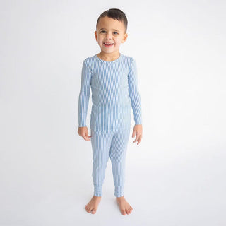 Boy's Bamboo Long Sleeve Pajama Set - Harrison Posh Peanut Size: 2T