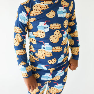 Posh Peanut Boys Long Sleeve Pajama Set - Milk and Cookies