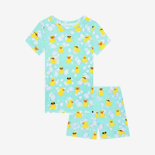 Posh Peanut Boys Short Sleeve Pajama Set with Shorts - Ducky Ducks