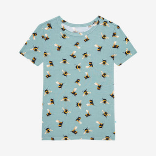 Posh Peanut Boy's Short Sleeve Pajama Set with Shorts - Spring Bee
