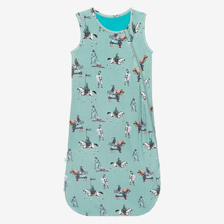 Boy's Bamboo Sleeveless Sleeping Bag, TOG 1.0 - Wallace (Knights) Posh Peanut Size: 0-6 Months