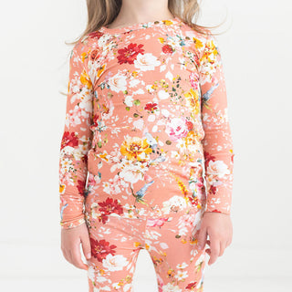 Posh Peanut Girl's Long Sleeve Pajama Set - Celia (Floral)