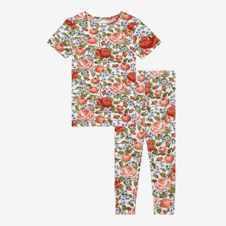 Girl's Bamboo Short Sleeve Pajama Set - Alma (Floral) Baby & Toddler Sleepwear