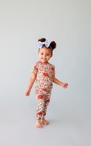 Girl's Bamboo Short Sleeve Pajama Set - Alma (Floral) Baby & Toddler Sleepwear