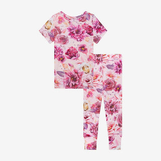 Posh Peanut Girls Short Sleeve Pajama Set - Amira Floral