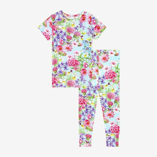 Posh Peanut Girls Short Sleeve Pajama Set - Hadley Floral