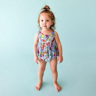 Posh Peanut Girls V-Neck Tank Top Peplum and Bloomer Outfit Set - Wave Surfboards