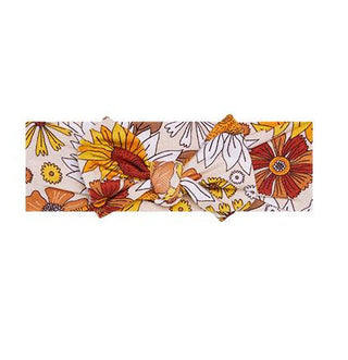 Posh Peanut Infant Bamboo Headwrap with Bow - Goldie (Floral)