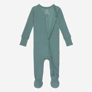 Infant Bamboo Footie with Zipper - Arctic Waffle Baby & Toddler Sleepwear