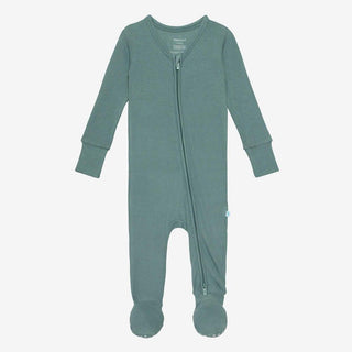 Infant Bamboo Footie with Zipper - Arctic Waffle Baby & Toddler Sleepwear