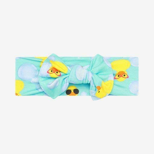 Posh Peanut Infant Headwrap with Bow Ducky Baby Riddle