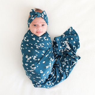 Posh Peanut Infant Swaddle and Headwrap Set, Adriana - One Size