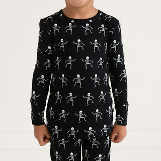 Posh Peanut Long Sleeve Pajama Set - Dancing Skelly