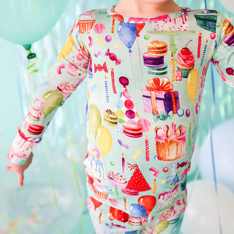Posh Peanut Bamboo Long Sleeve Pajama Set - Happy Birthday – Baby