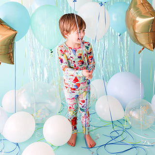 Posh Peanut Long Sleeve Pajama Set - Happy Birthday