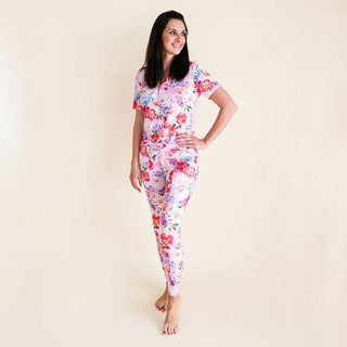Posh Peanut Womens Short Sleeve Pajama Set - Brisa Floral