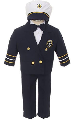 Shannon Kids Boy's Sailor Captain Suit Outfit Set - Navy