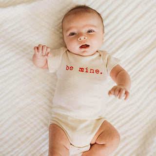 Tenth and Pine Long Sleeve Bodysuit, Be Mine - Natural