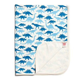 Winter Water Factory French Terry Blanket - Blue Dinosaurs