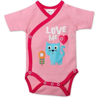 Zutano Short Sleeve Body Wrap Onesie Baby Riddle Please select an option: 0-3 Months,Surprise